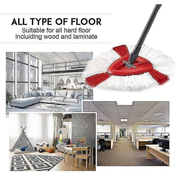 4 utskiftbare moppehoder til Vileda 2-i-1-mopp, O-cedar, Easywring og Clean Turbo Zhexin  [kk]