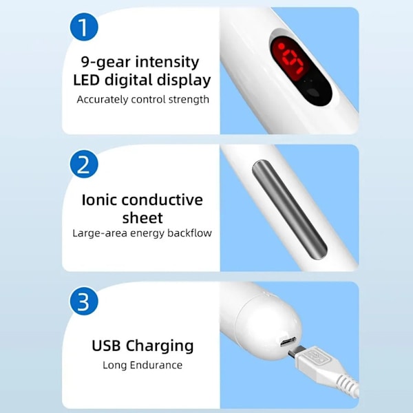 Elektroninen akupunktio-kynä Massager LADATTAVA LADATTAVA Rechargeable