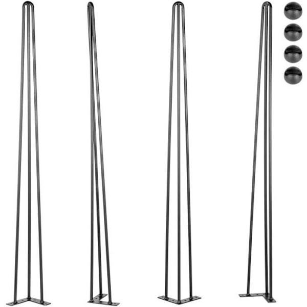 Bordben - 4 stk - 30\" - 76,2 cm - VEVOR - Hårnålsmøbelben