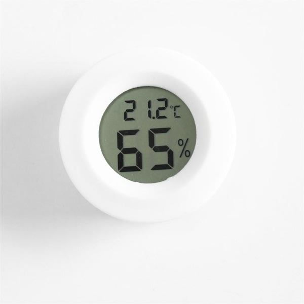 2 stk. Digitalt hygrometer termometer, Mini hygrometer termometer hvid