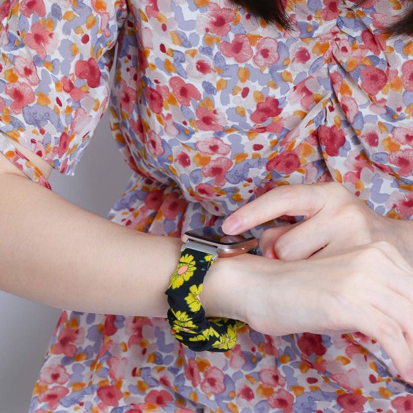 Scrunchie-bånd kompatibel med Fitbit Versa/Versa 2/Versa Lite