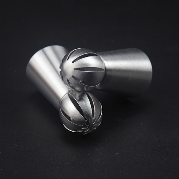 3 store sprøytetips / dyser - Rustfritt stål silver