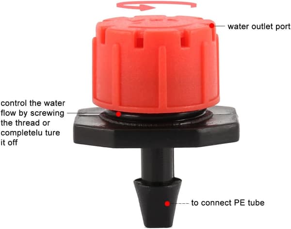 100 st Drip Irrigation Nozzles, Garden Sprinkler, 360° Adjustable-FA-