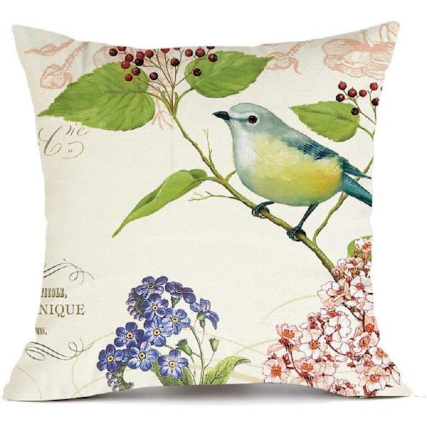 Dekorativa kuddfodral 18X18 tum Blommiga prydnadskuddfodral