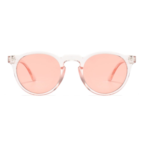 Polarisoidut aurinkolasit naisille vintage pyöreät - Klassinen retro ympyrä sävytetyt 90-luvun aurinkolasit unisex UV400 suojaus Pink