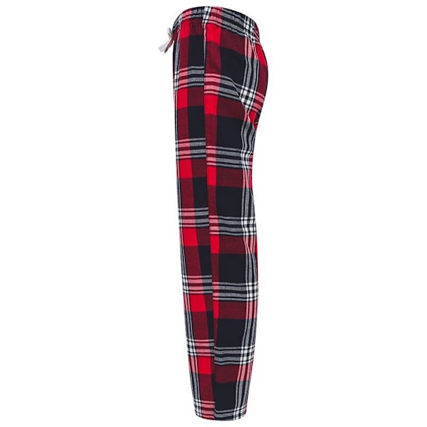 SF Minni Barn/Barn Tartan Lounge Byxor 11-12 År Röd/Marin Rutiga 11-12 Years Red/Navy Check