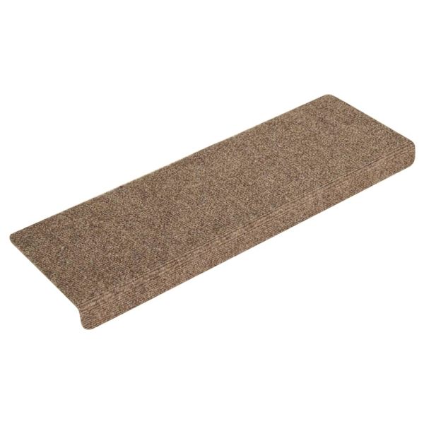 vidaXL Trappstegsmattor 15 st nålad 65x21x4 cm gräddvit Creme 3200