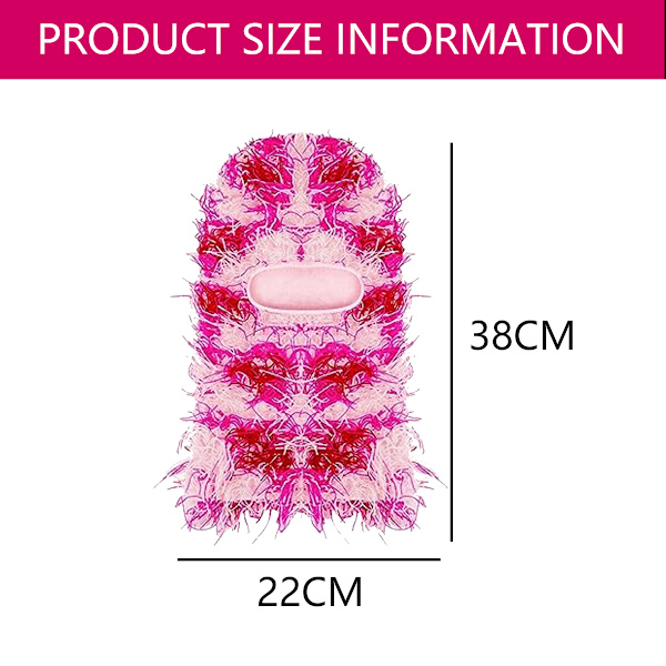 2-pak Balaclava Skidmaske, Full Face Stickad Balaclava Black+Camouflage Rose