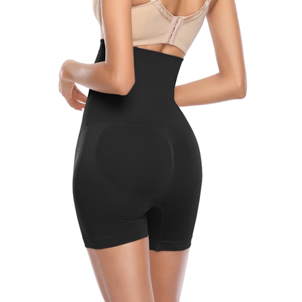 Shapewear Shorts, Hög Midja - Svart Black M