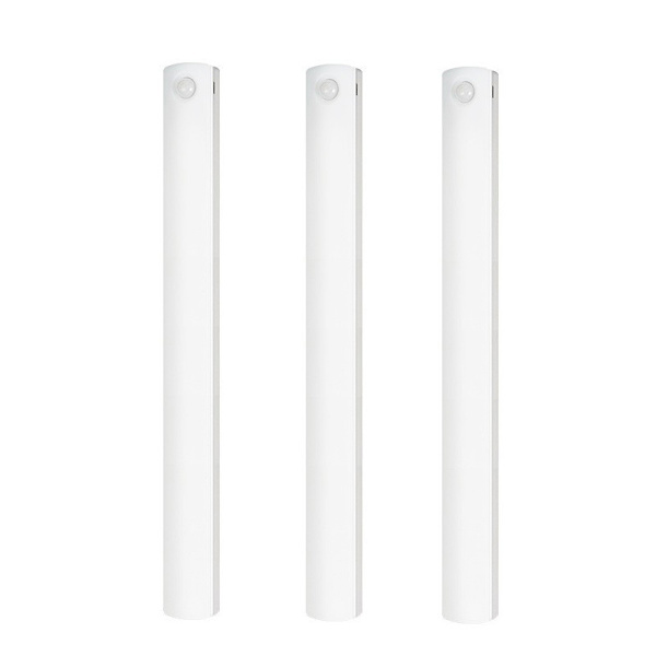 (Vit, 3-pack) Under-skåpsbelysning Rörelsesensor Uppladdningsbar LED-klädskåpsbelysning Batteridriven Trådlös Magnetisk Belysning
