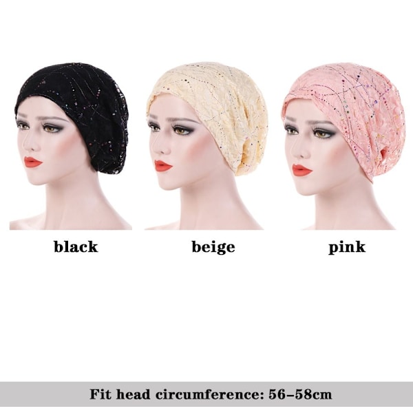 Turbanhatt Mjuk Motorhuv SVART black