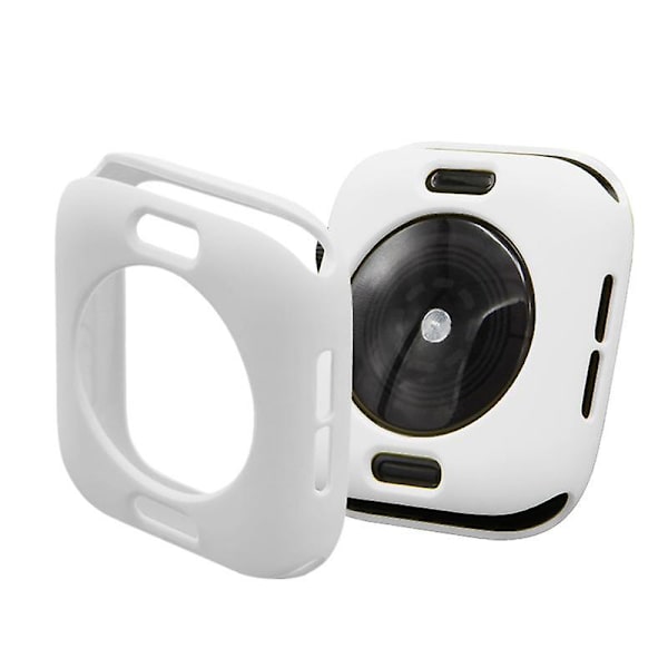 TPU-skyddsfodral för Apple Watch Series 4/5/6/SE/SE (2022) 40mm, + 3D Full Size HD Clear PET-film White
