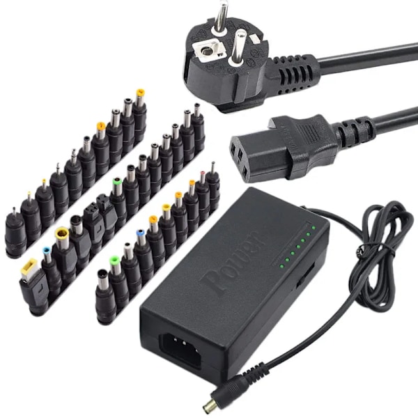 34st Universal strømforsyning 96W 12V til 24V justerbar bærbar oplader til Dell Toshiba Hp Asus Acer bærbare computere Eu-stik US