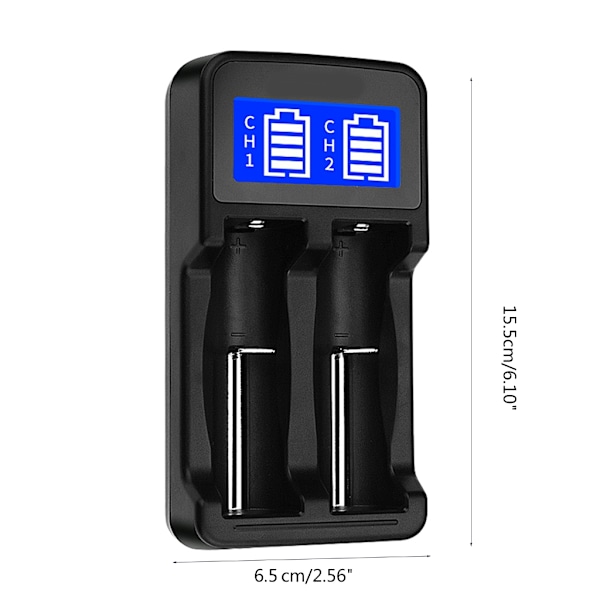 Älykäs USB-akkulaturi LCD-näytöllä Li-ion 18650 18500 18490 18350 17670 14500/Ni MH/Ni Cd -akkujen latausratkaisu