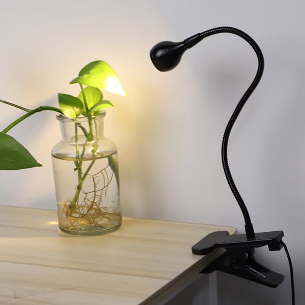 USB Fleksibel Klemme Klips På LED-bordlampe Nattlampe ved sengekanten for lesing