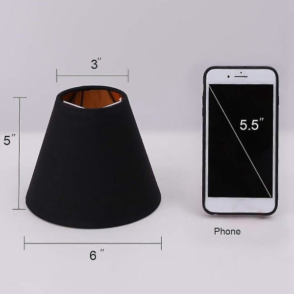 6x liten lampskärm Kandelaber Skärm Liten lampskärm Klämmor för C