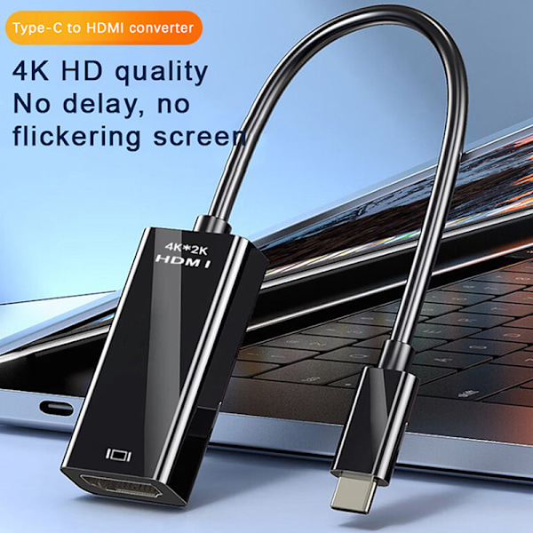 USB C til HDMI-kabel 4K Type C HDMI-konverter for PC Bærbar TV