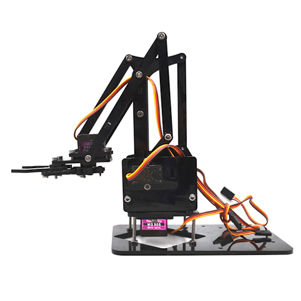 Akryl Mekanisk Robotarm Klo Humanoid för Arduino Maker Lärokit