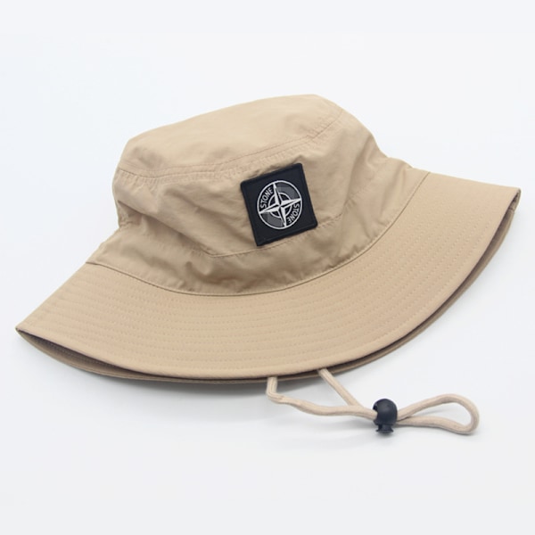 Stone Island Bucket Hat Voksen Letvægts Fiskerhat Sommer Udendørs Solhat Khaki