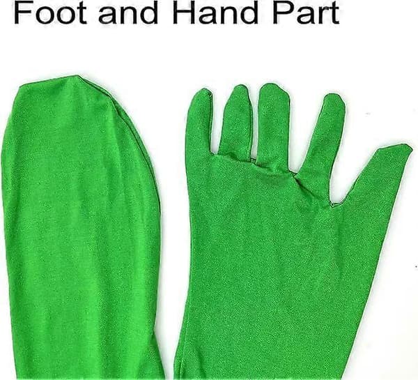 Green Screen-dragt med hætte, heldragt i stretch til mænd og kvinder, 170cm-FA-