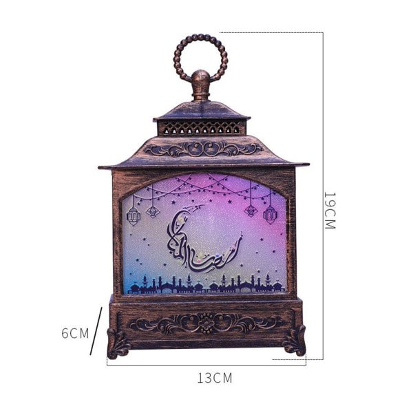 LED-lyhty Tuulivalo Ramadan-koriste ANTIQUE BRONZE antiikki