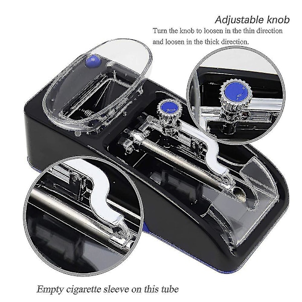 Elektrisk cigarettrullmaskin - Automatisk injektor - Mini tobaksrulle (Blå)