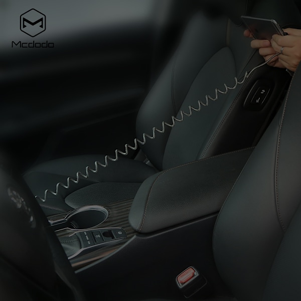McDodo CA-7310 USB-C-kabel med LED, QC 4.0, 1.8m, svart