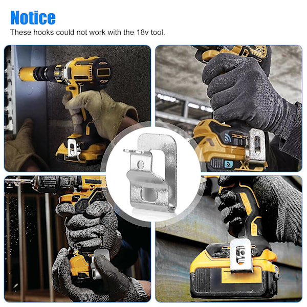 6 kpl korvaavat vyöklipsi koukut sarja DeWalt 20V työkaluille DCD980 DCD985 DCD980L2