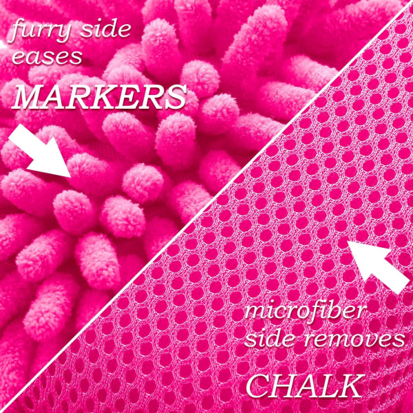 2 st mikrofiber shag whiteboard-suddgum tvättbar mikrofiber shag