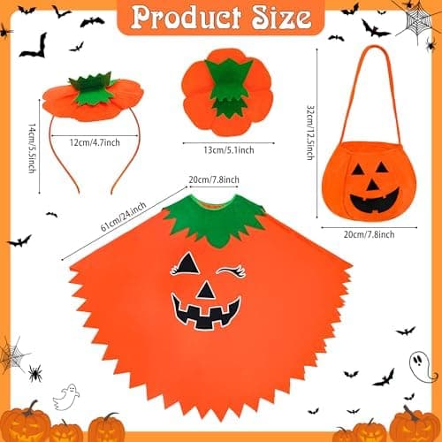 Yezmo oppustelig poncho-kostume med glødende slikpose til Halloween-FA-