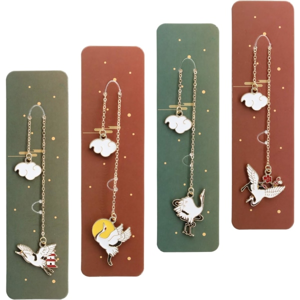 Crane Metal Bookmarks,Unique Design Book Stopper,Exquisite Bird