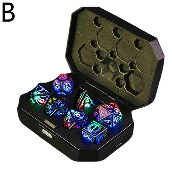 LED-noppasetti D&D ladattava, langaton valaiseva noppasetti DND D-FA-