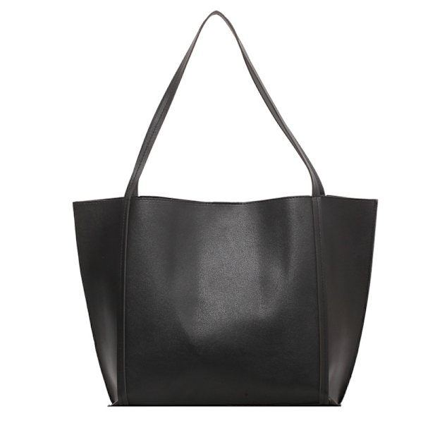 Stor Kapacitet Retro Taske Kvinder 2023 Ny Style Taske Skuldertaske Fashionable Store Taske Høj Grad Fast Farve Totalt E Tasken Brown