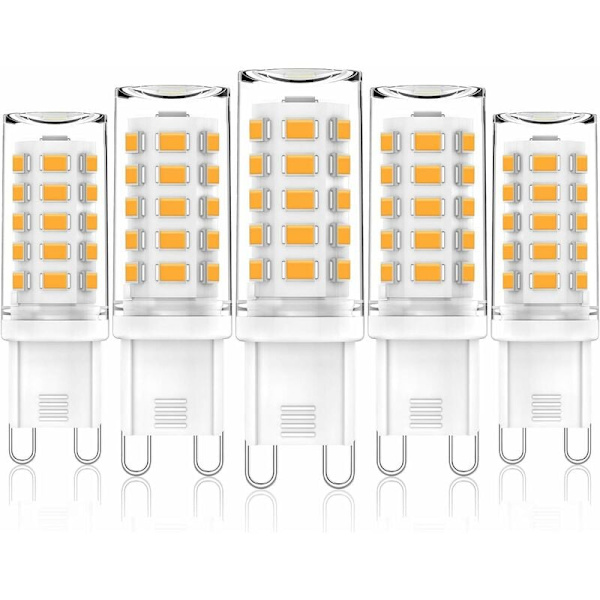 G9 LED varmvit, G9 LED-lampa 3W motsvarar 28W 33W 40W halogenlampor, AC 220V-240V, flimmerfri, paket med 5, [Energiklass A+]