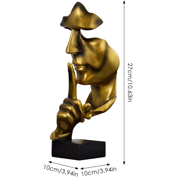 Abstrakte skulpturer, Stillhet er gullskulptur Still mann