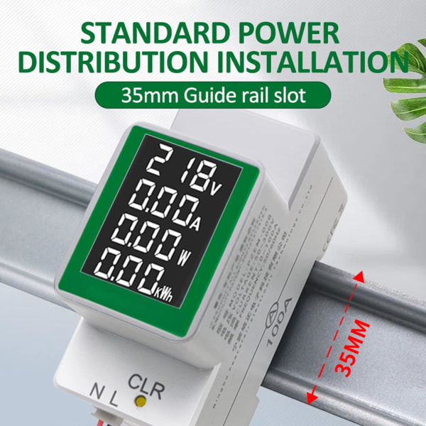 Elektrisk energimätare Wattmeter Multimeter PZEM-008 Elektrisk Ene