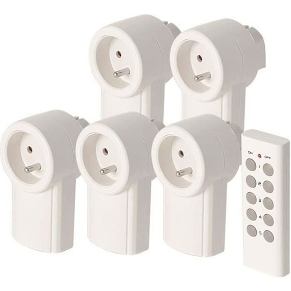 SCS SENTINEL Kit med 5 fjernstyrte stikkontakter 2300 W