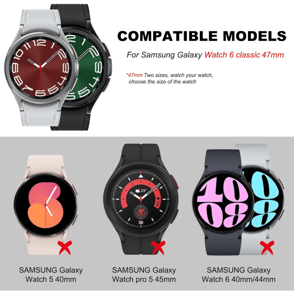 4+4-pak etui kompatibel med Samsung Galaxy Watch 6