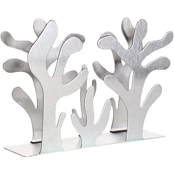 1 stk (Sølv) Serviettholder i rustfritt stål Silver Plant Form