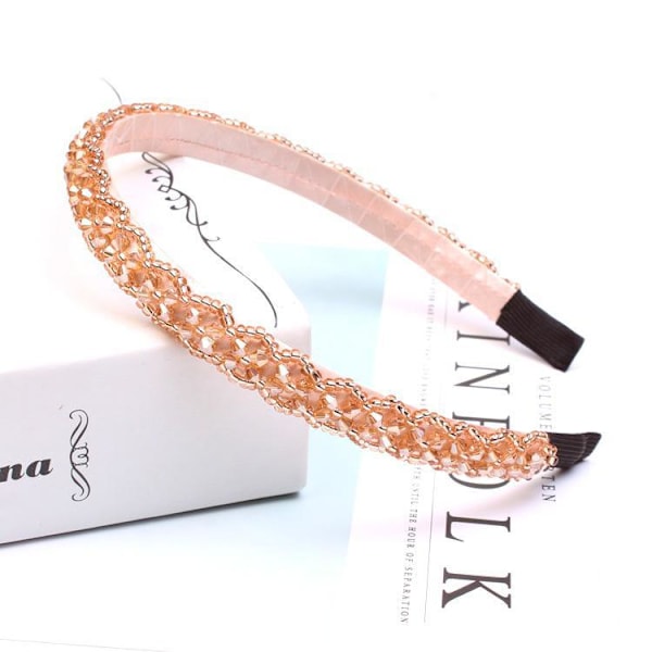 Smukt diadem med broderede perler og strass - flere farver Gold Gold