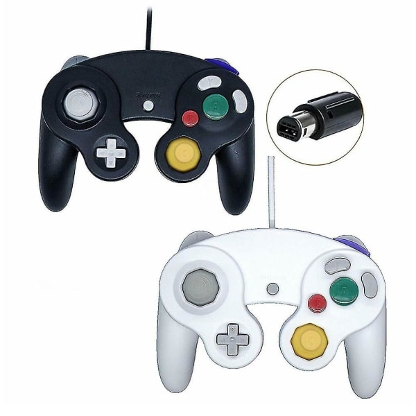 Uusi langallinen ohjain Gamepad Nintendo Gamecube -konsolille Wii U -konsolille hopea