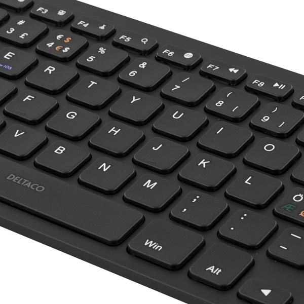 Deltaco Trådløst Mini-Tastatur, USB, Sort (TB-632) 19