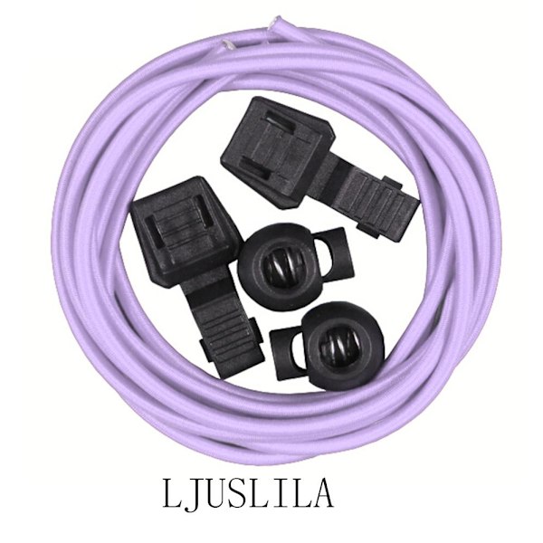 Elastiska Skosnören (Med Dragsko) Längd: 100cm Violett