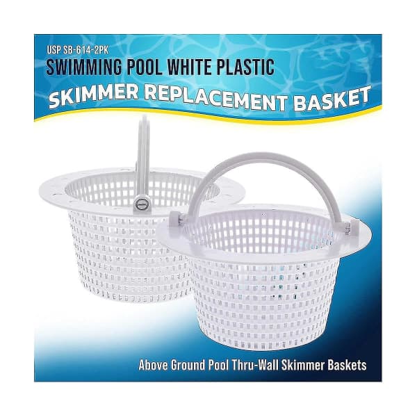 Replacement Basket for Pool Skimmer (2-Pack) - Above Ground Pool Through Wall SkimmerBY White-FA-