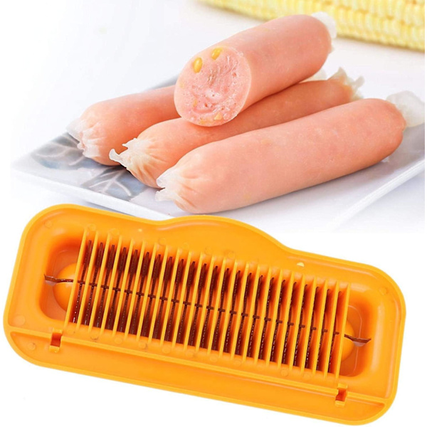 Pølse Skærer, Multifunktionel Pølse Skærer i Rustfrit Stål Banan Køkkenredskab til at Skære Pølse Højer Jordbær