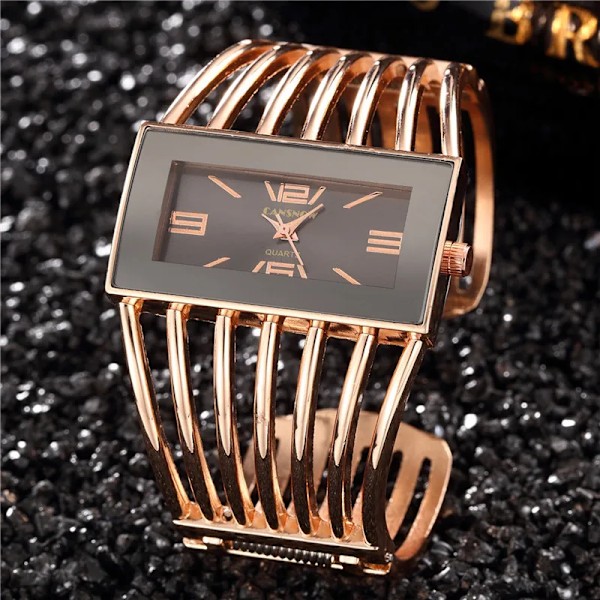 CANSNOW Naisten Rannekellot Naisten Muoti Rannekorut Kvarts Teräskello Watch Montre Presenter reloj mujer Relogio Feminin Gold Black