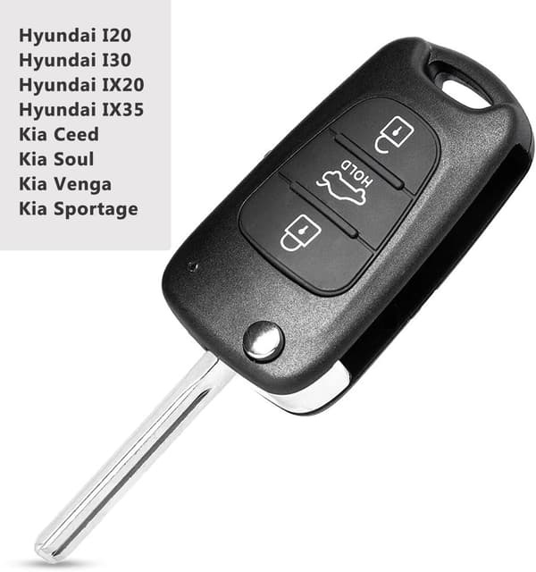 Key Shell for Hyundai i20 i30 i35 ix20 ix35 Folding Remote Car Key Accessories (2 pcs)-FA-