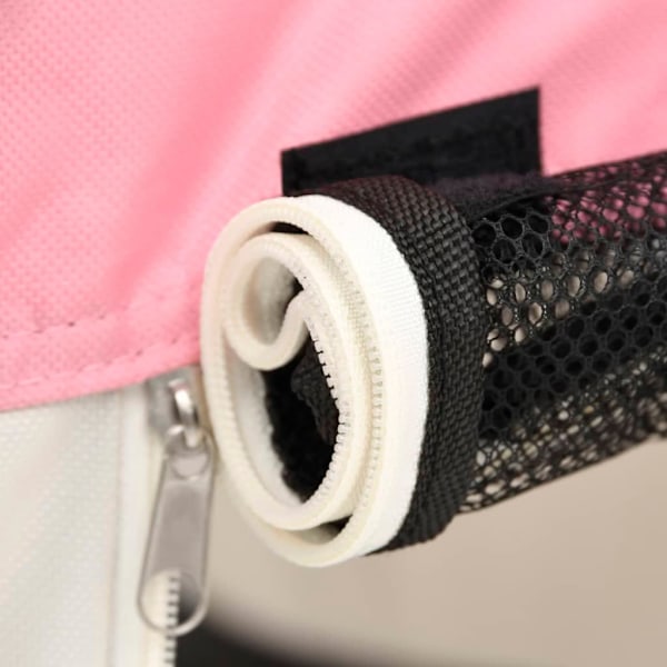 Hopfällbar hundhage med väska rosa 145x145x61 cm pink 2550