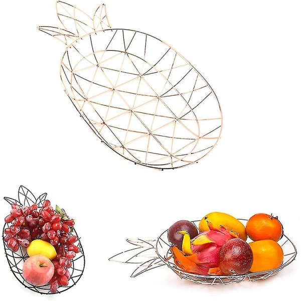 Fruktkorg i metall, fruktskål Modern skandinavisk dekorativ Ba