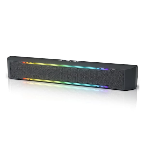 C4 Bærbar trådløs høyttaler med Rhythm Lighting MUSIC BASS EQ-moduser for datamusikk og spill Høyttaler Soundbar